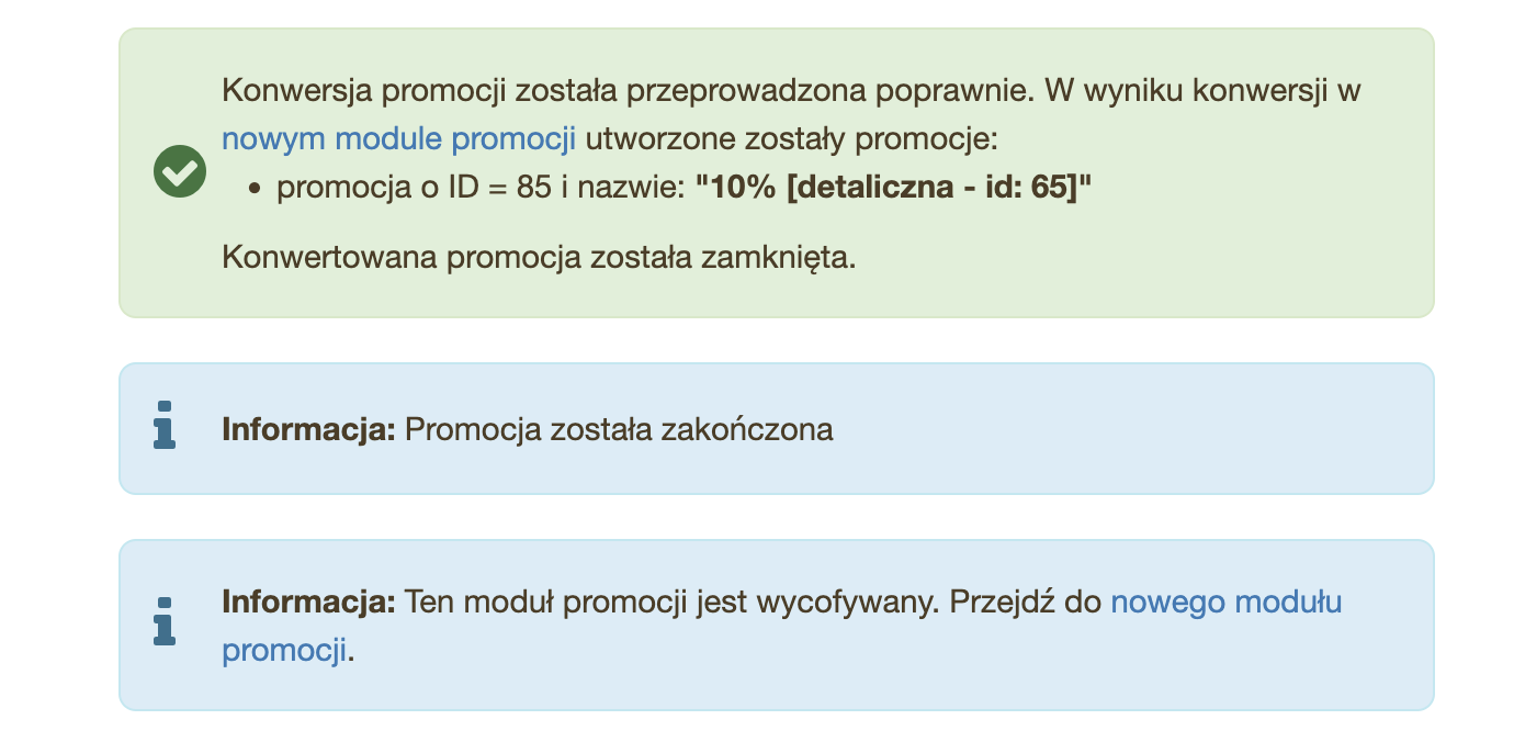 Konwertowanie promocji do nowego modułu