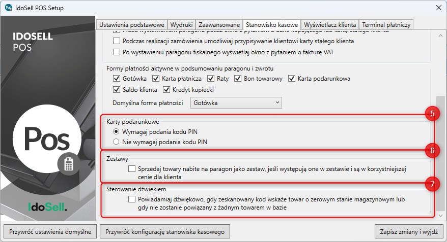 POS Setup - Ustawienia