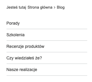 kategorie bloga