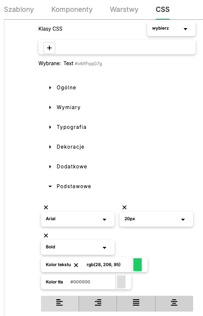 ustawienia CSS toplayerów