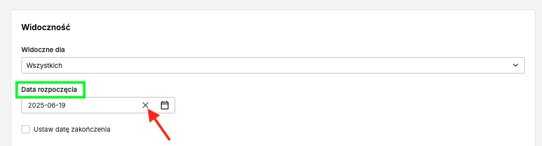data rozpoczęcia