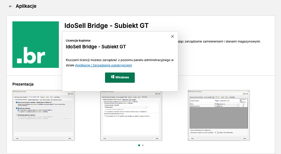 Informacje o Bridge