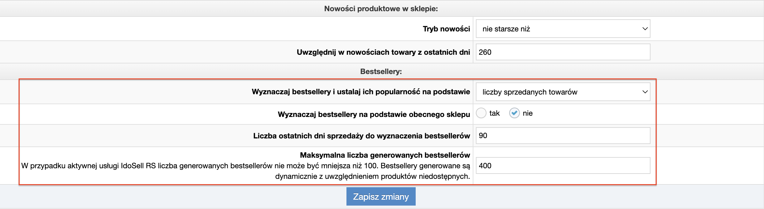 Generowanie bestsellerów w sklepie