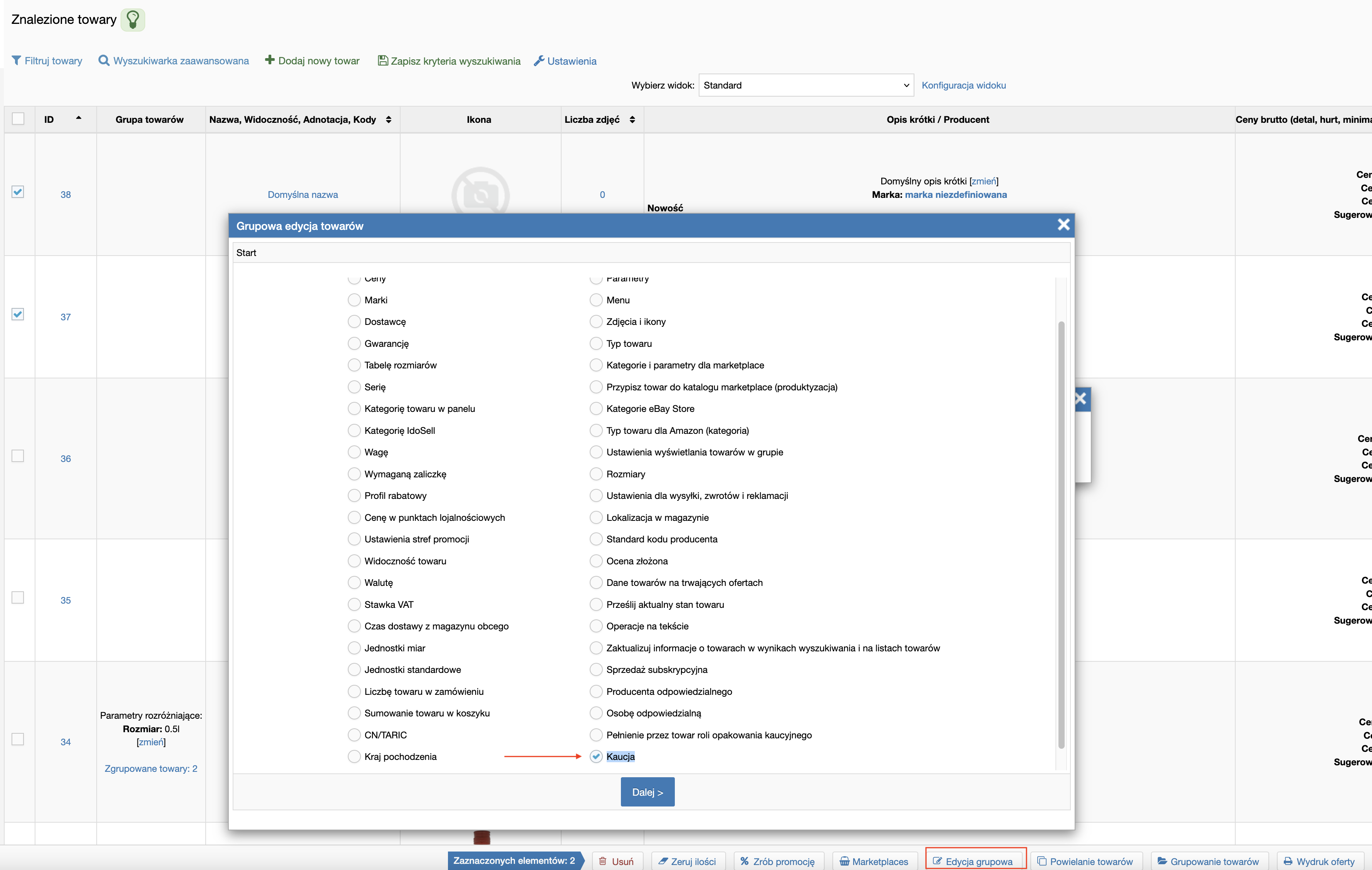 system kaucyjny