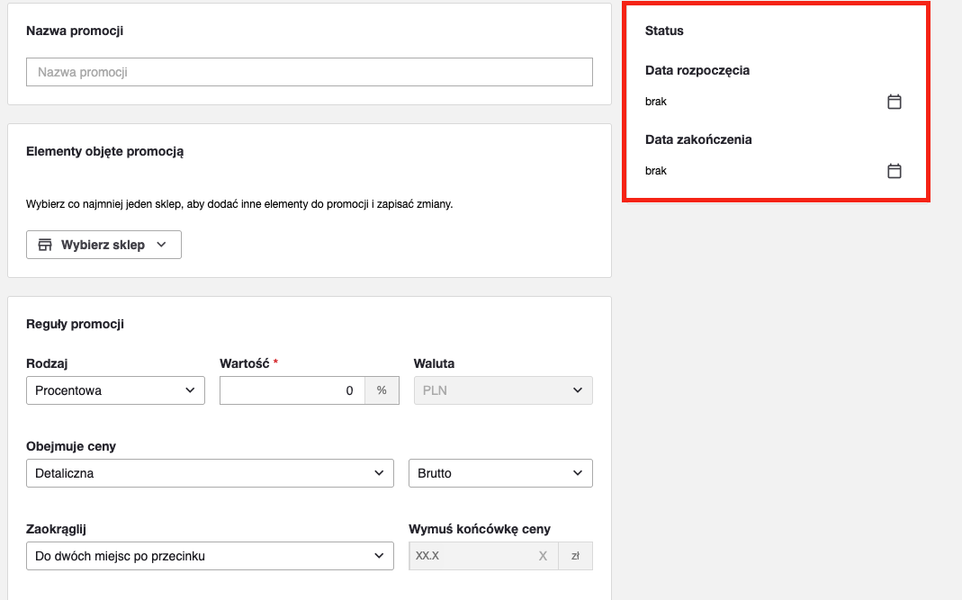 Dodawanie nowej promocji