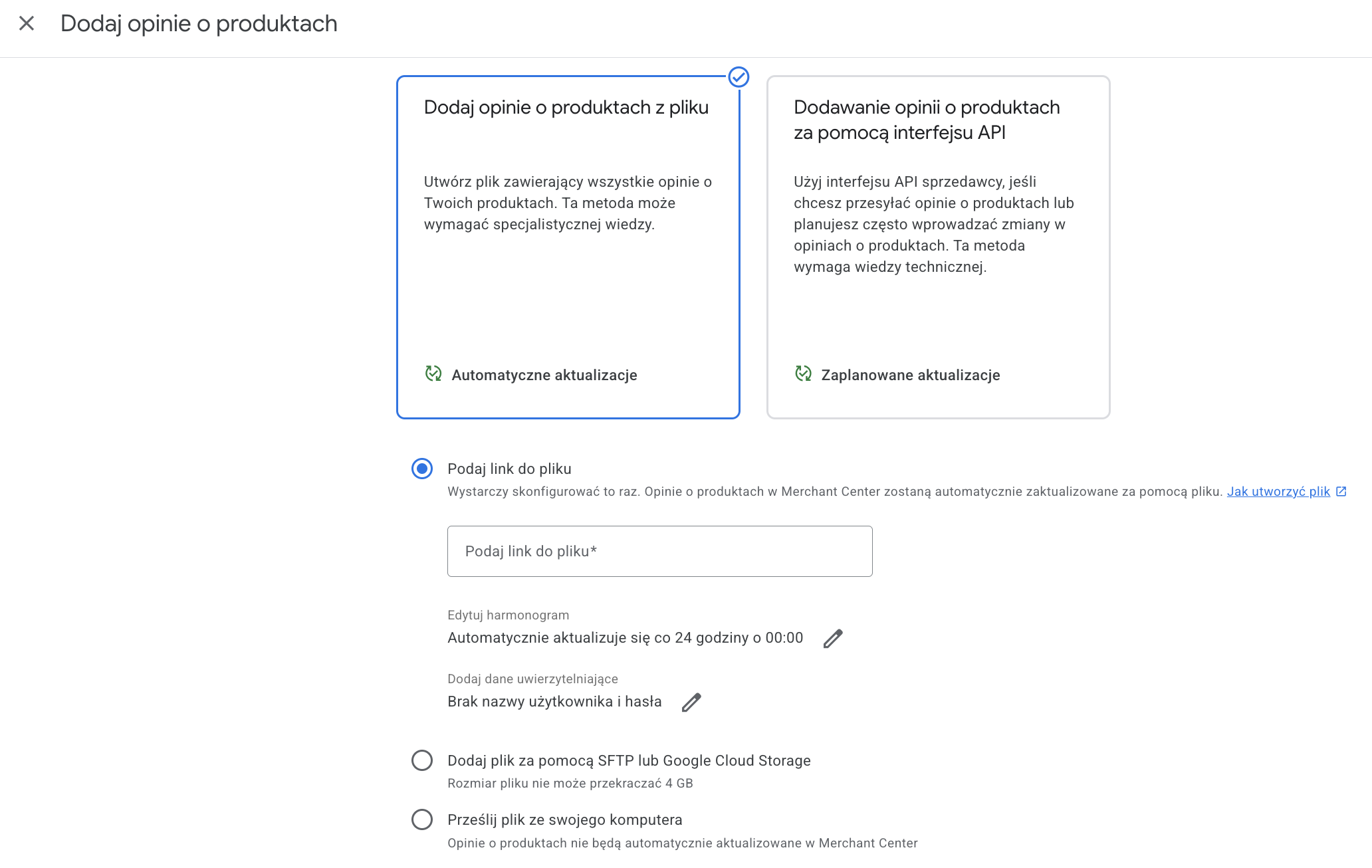 Opinie produktowe Google 