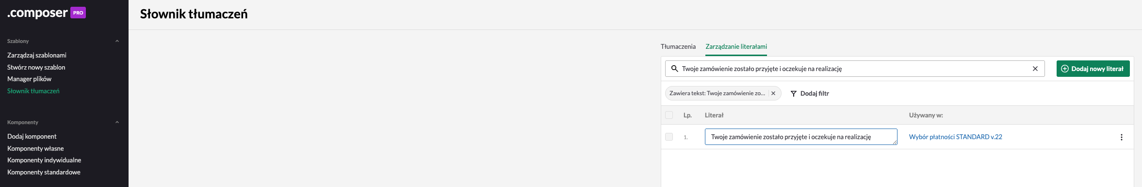 Opisy stanów realizacji zamówienia i płatności