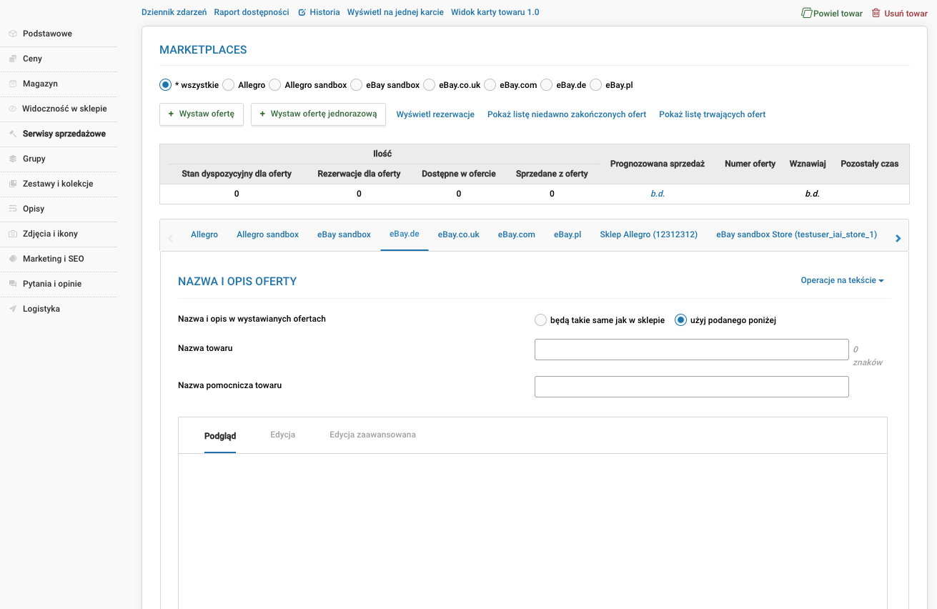 Serwisy sprzedażowe