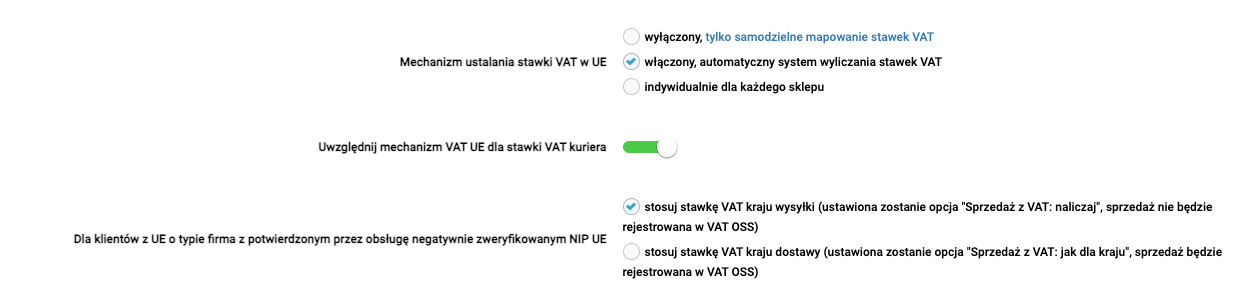 Konfiguracja ustawień podatkowych i rozliczeniowych