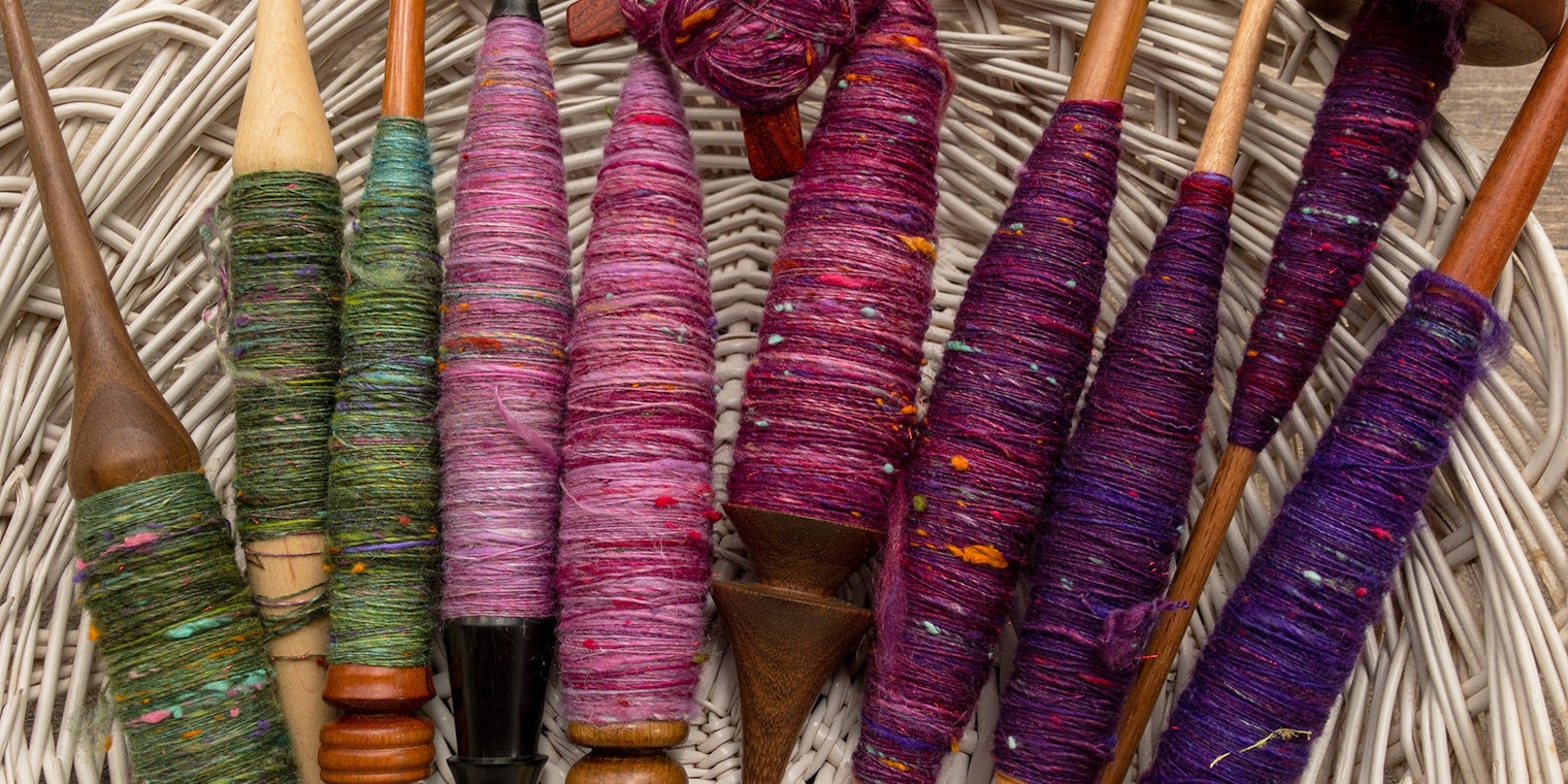 Beautiful bobbins of handspun singles