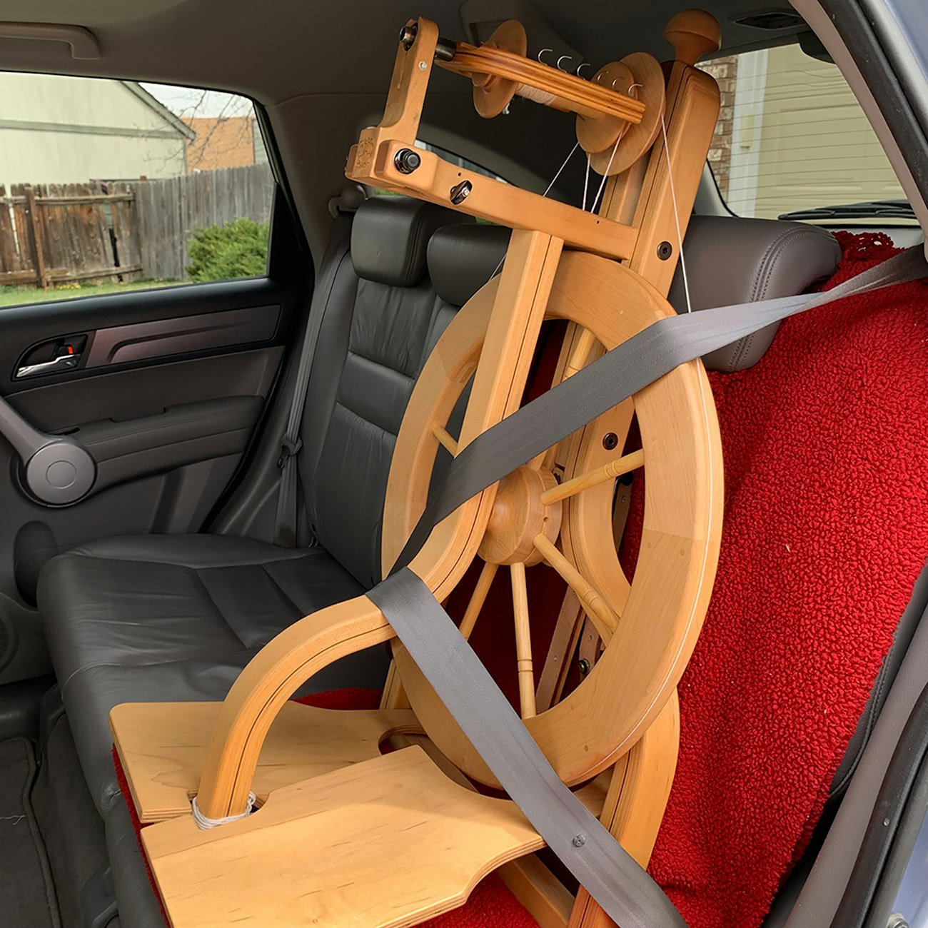 Matchless spinning wheel in car