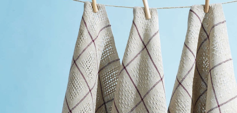 Saving the world a thread at a time—hemp towels by Robyn Spady. From Handwoven Mar/Apr 2012. Photo by Joe Coca.