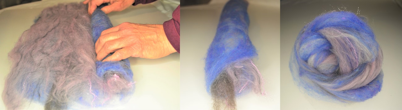 three steps of fiber blending