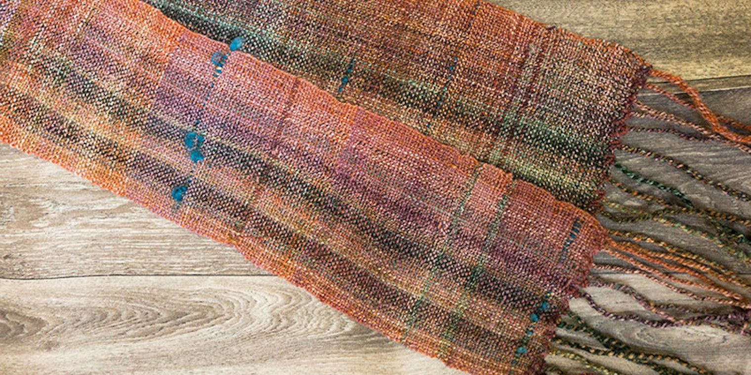 Scarf using handspun yarn