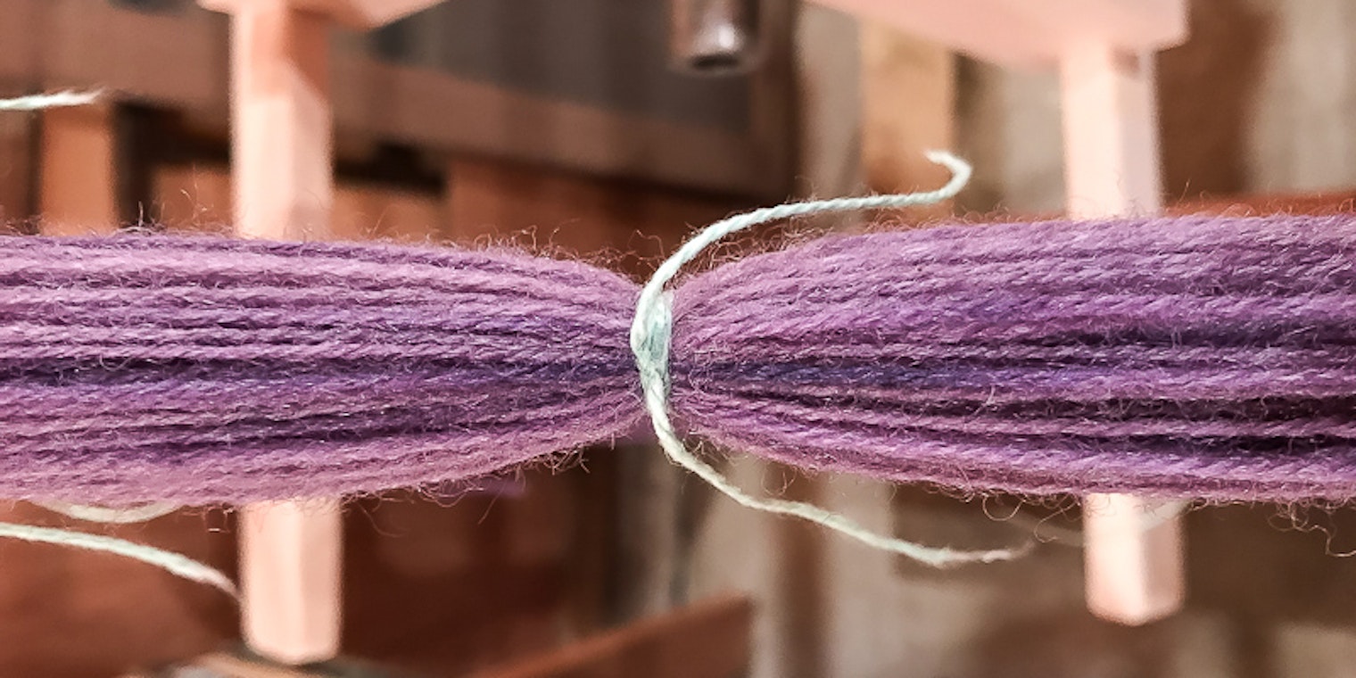 Tie it tight for flammegarn speckles. Photos by Kate Larson
