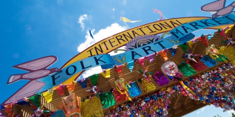 International Folk Market sign