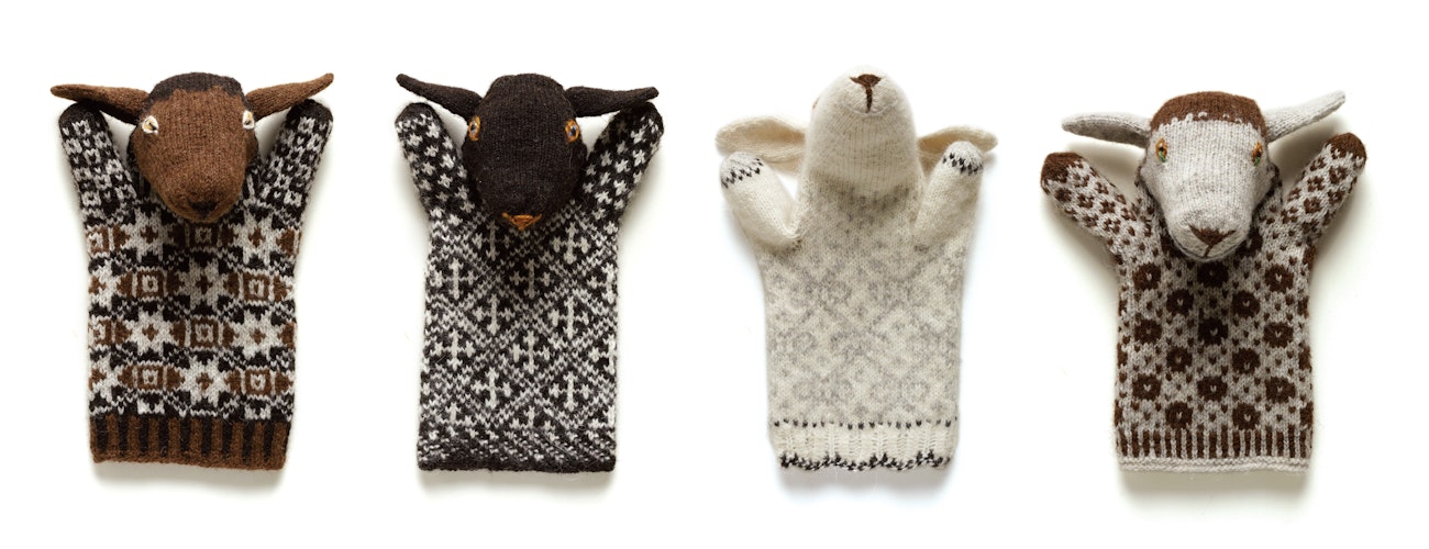 Meet the puppets, starting from the left: Kriimu, Kirju, Pilve, and Sini.