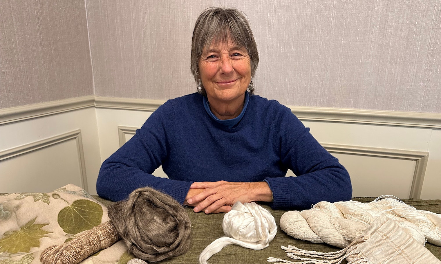 Karen Selk has found that all things silk provide a thread that binds together travel, research, writing, artwork, educating, and a silk business. Photos by Tiffany Warble