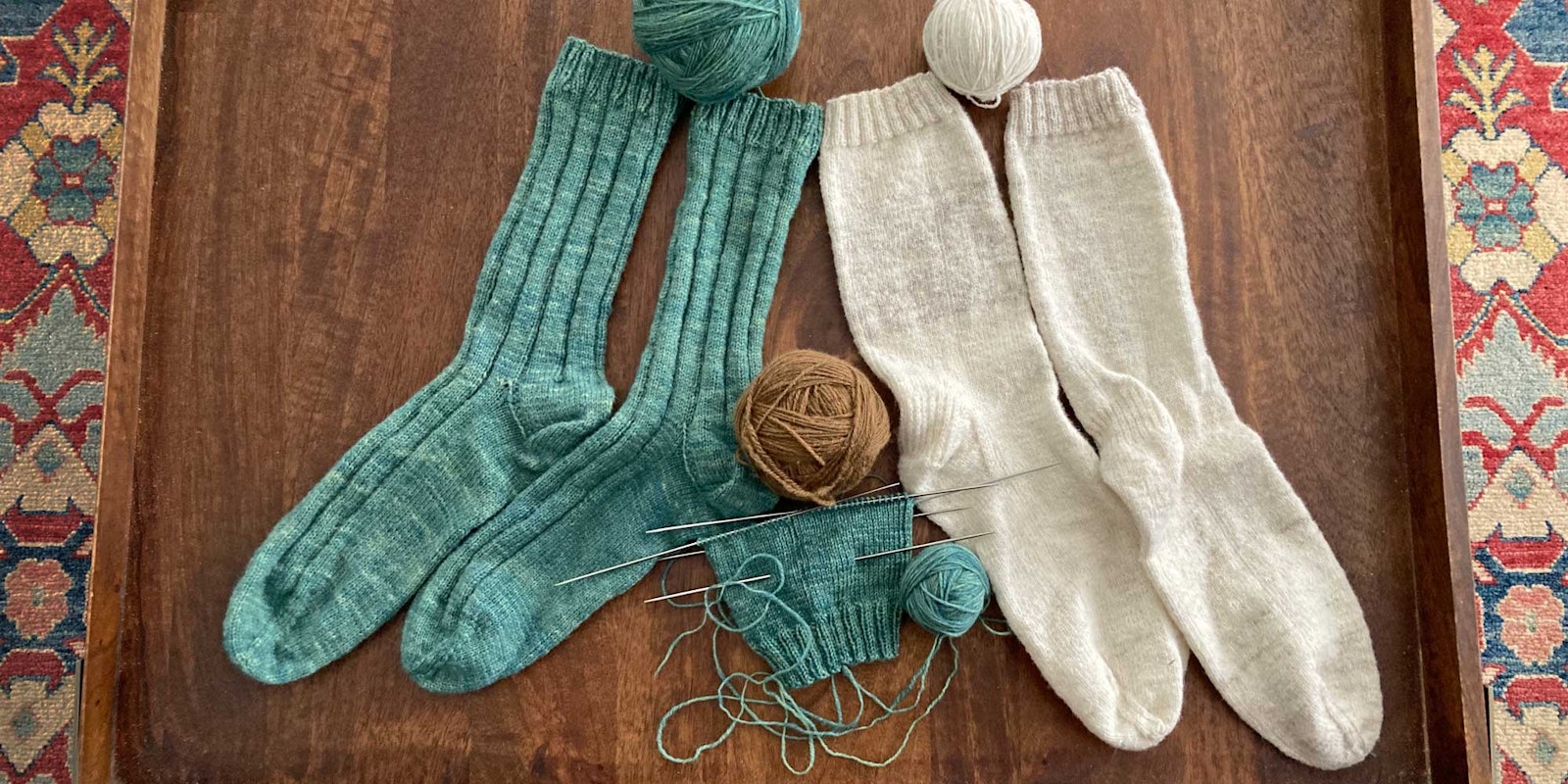sock yarn  On the Needles