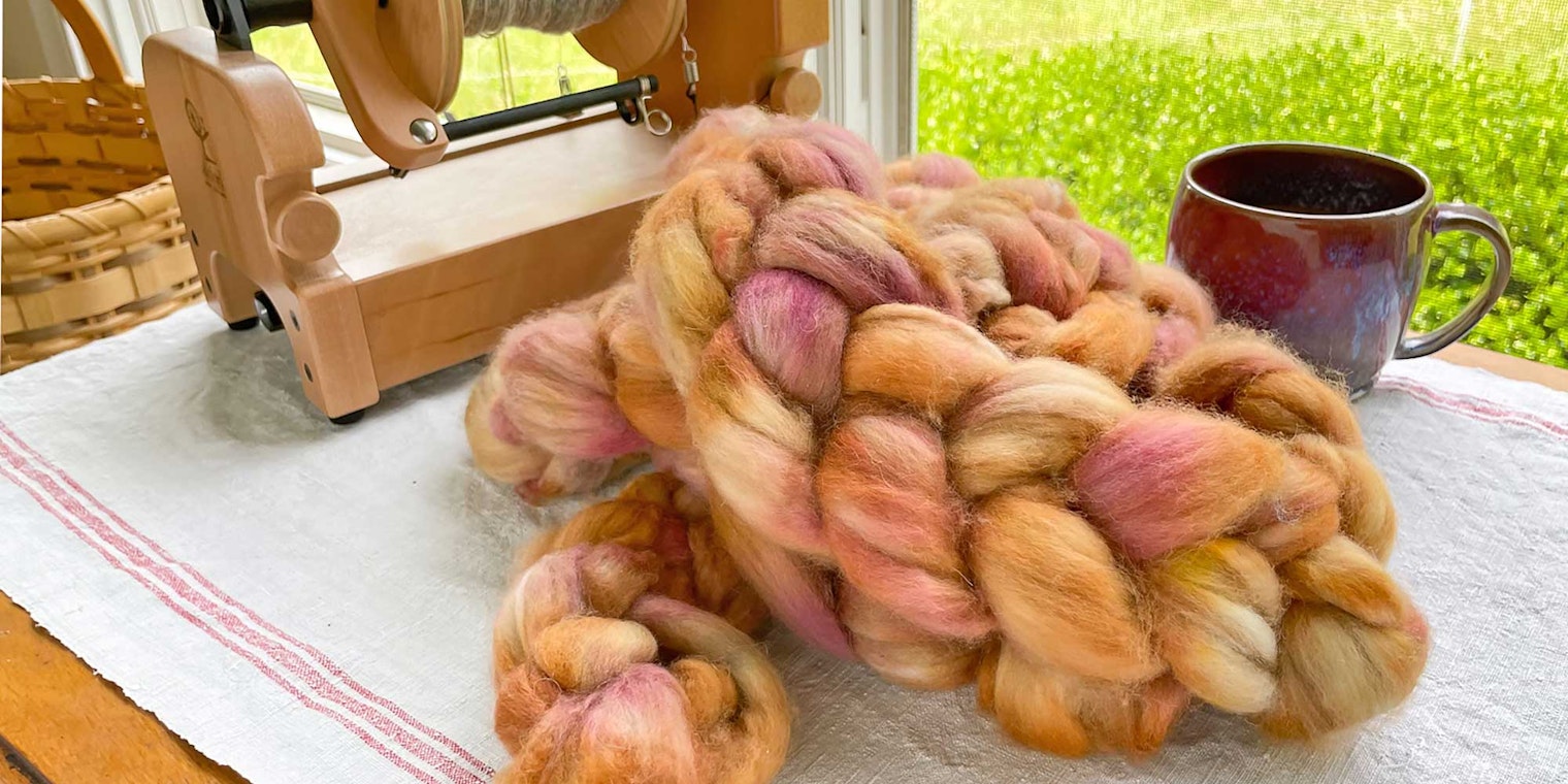 Merino/baby camel in the Late Harvest colorway from Lisa Souza Dyeworks. Photos by Kate Larson