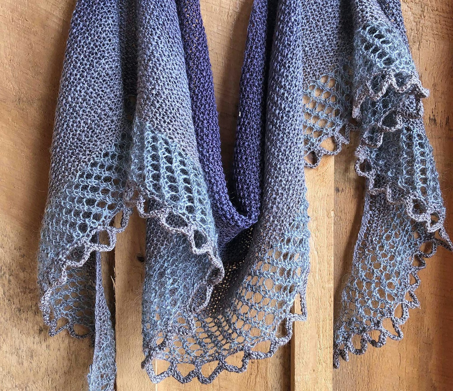 Jenifer Ebel’s shawl of kid mohair and silk. Photo by Jenifer Ebel