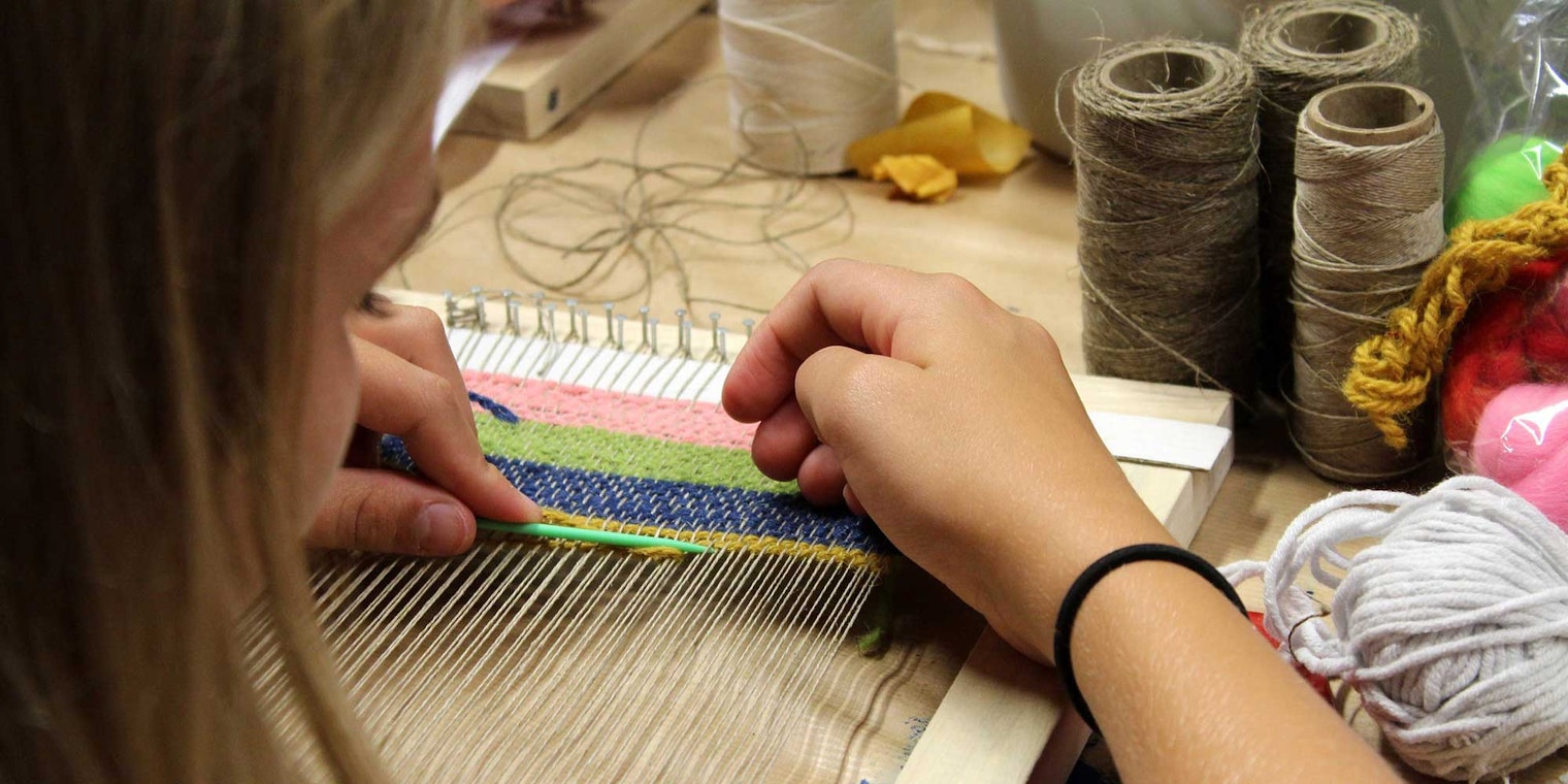 Weaving is a fun activity for children of all ages. Photo by Alicja on Pixabay