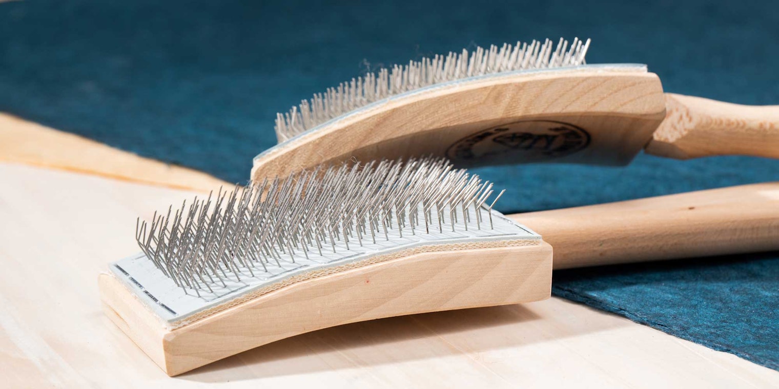 Do you have a favorite method of prepping fiber on your handcards? Photos by Matt Graves