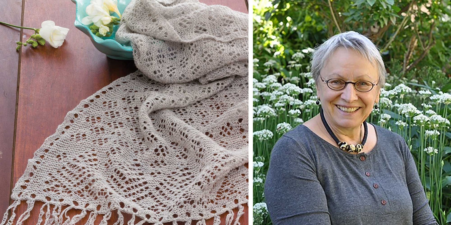 Left: Galina’s Pine Tree Stole; photo by Joe Coca. Right: Photo courtesy of Galina Khmeleva