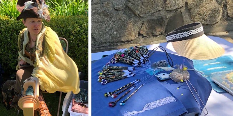 The public came out to see a variety of fiber crafts demonstrated by the Carmel Crafts Guild in Carmel, California. All photos courtesy of Carmel Crafts Guild
