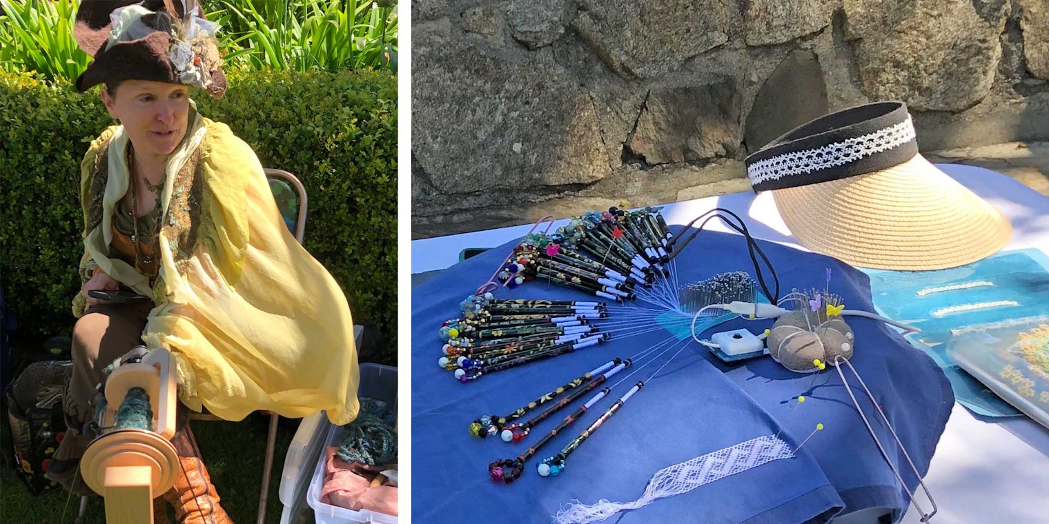 The public came out to see a variety of fiber crafts demonstrated by the Carmel Crafts Guild in Carmel, California. All photos courtesy of Carmel Crafts Guild
