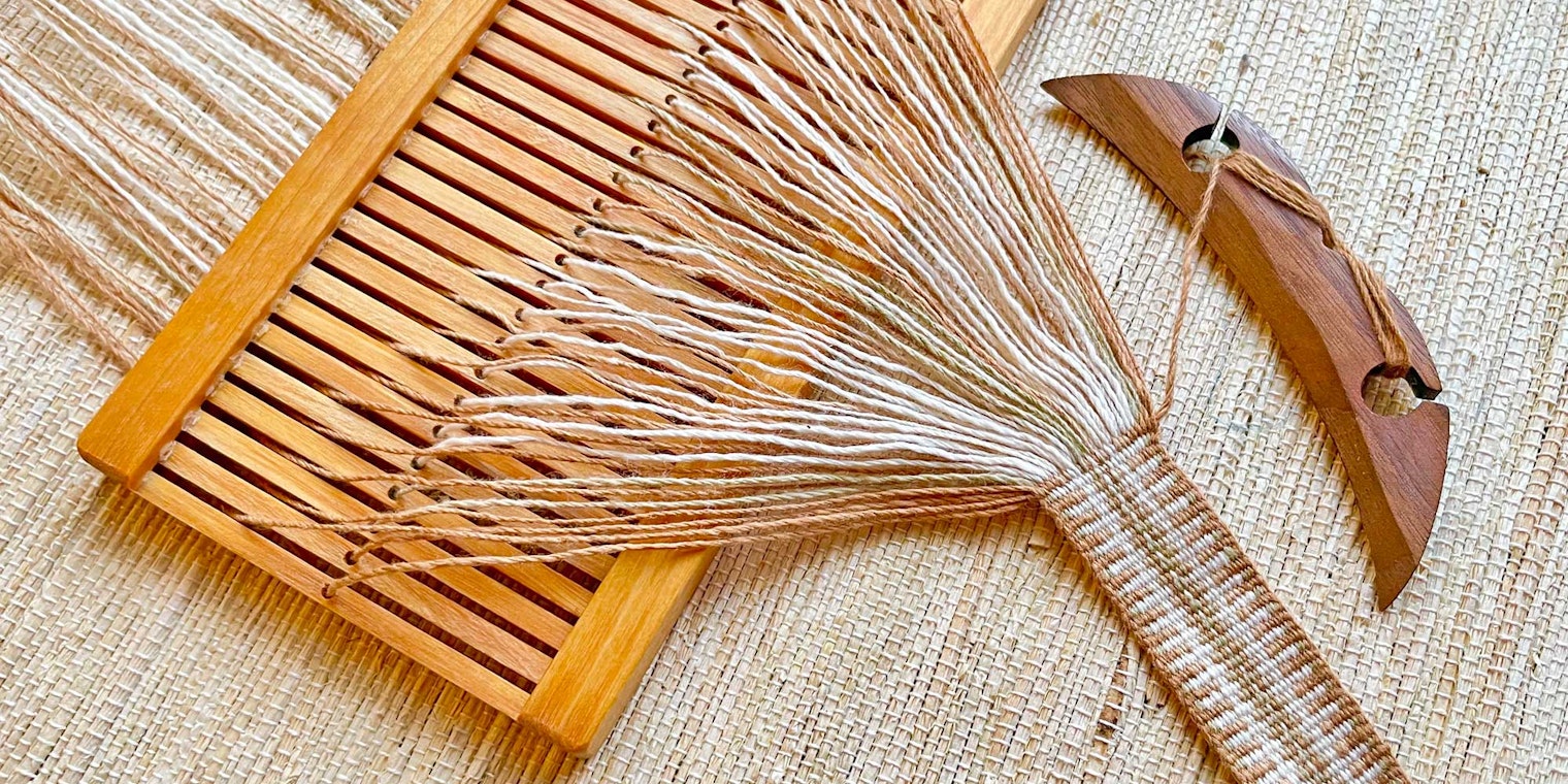 Join Kate at the first ever Weave Together retreat, where she’ll be teaching how to weave bands using a rigid heddle. Photo by Kate Larson