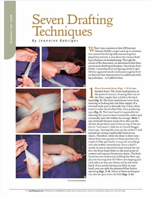 Making the Yarn: Seven Drafting Techniques Image