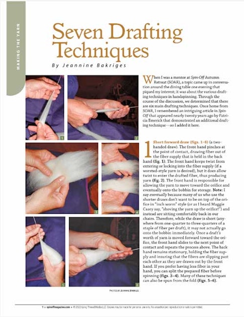 Making the Yarn Seven Drafting Techniques Spin Off Library