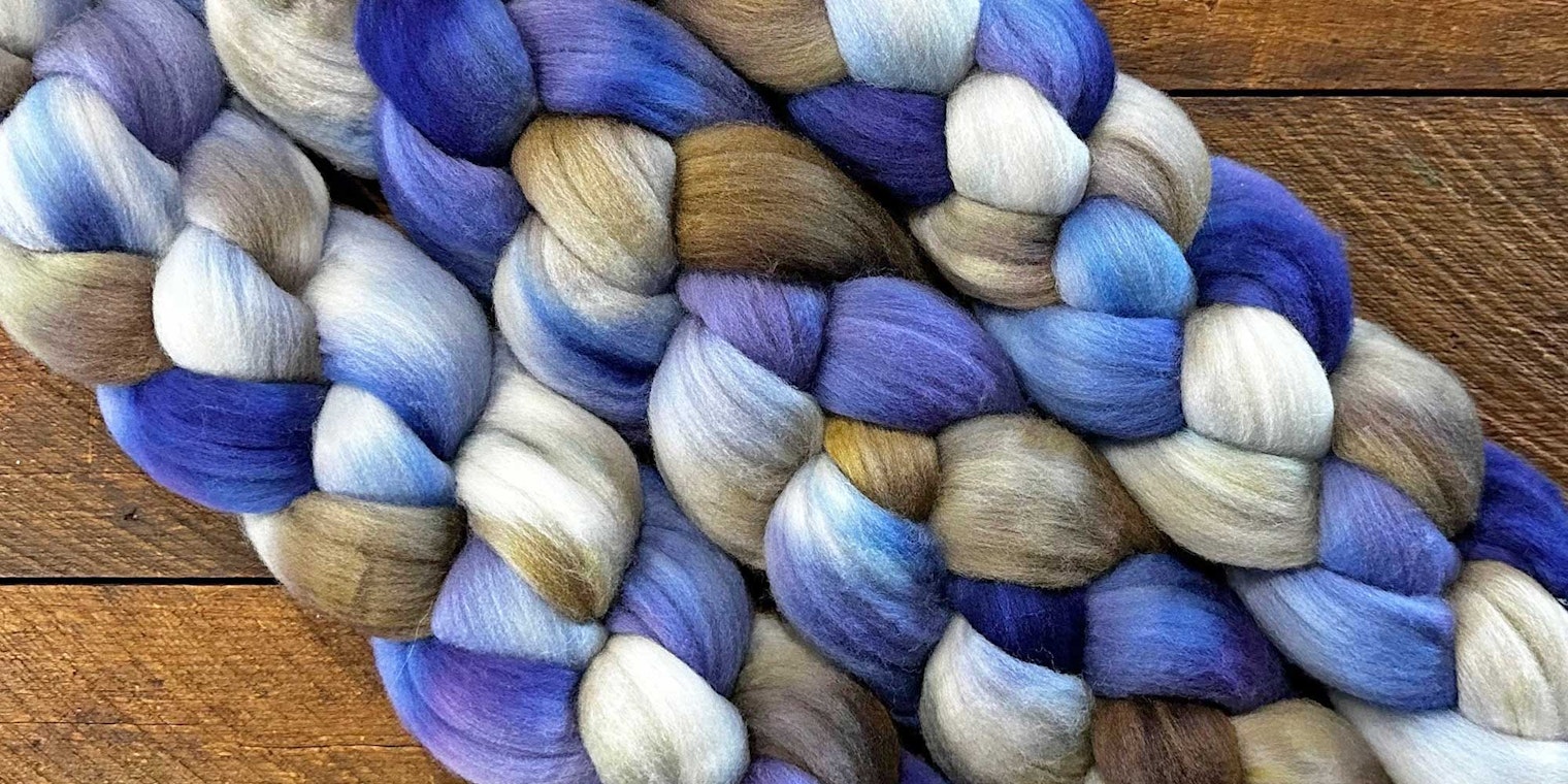 Rodanthe (100% Shaniko Wool) dyed in We’re the Wet Bandits colorway from Zephyr Creek. Photo courtesy of Ellen Zawada at Zephyr Creek