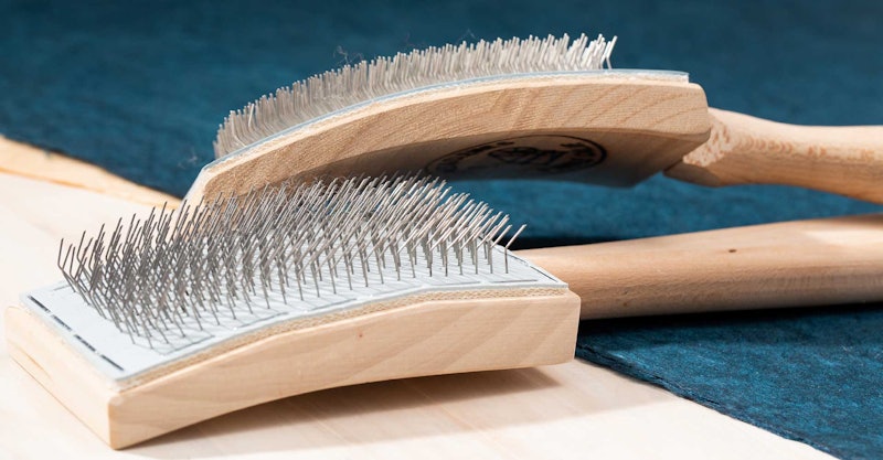 Flick cards can help you transform what may be a less-than-perfect fleece into fiber that’s perfect for spinning. Photos by Matt Graves unless otherwise noted