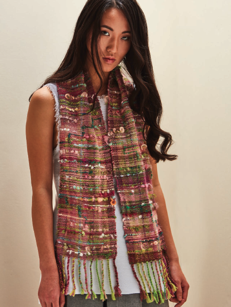 Pretty in Pink Handspun Scarf Image