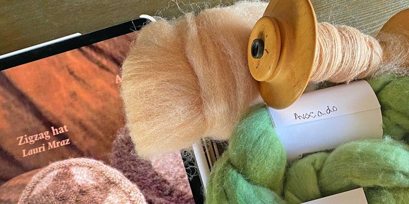 A match made in Heaven: The author dyed a bit of Cheviot using fresh avocado skins and pits and is planning to pair it with purchased Merino top hand-dyed in an ‘avocado’ colorway. Photos courtesy of Stefanie Johnson unless otherwise noted