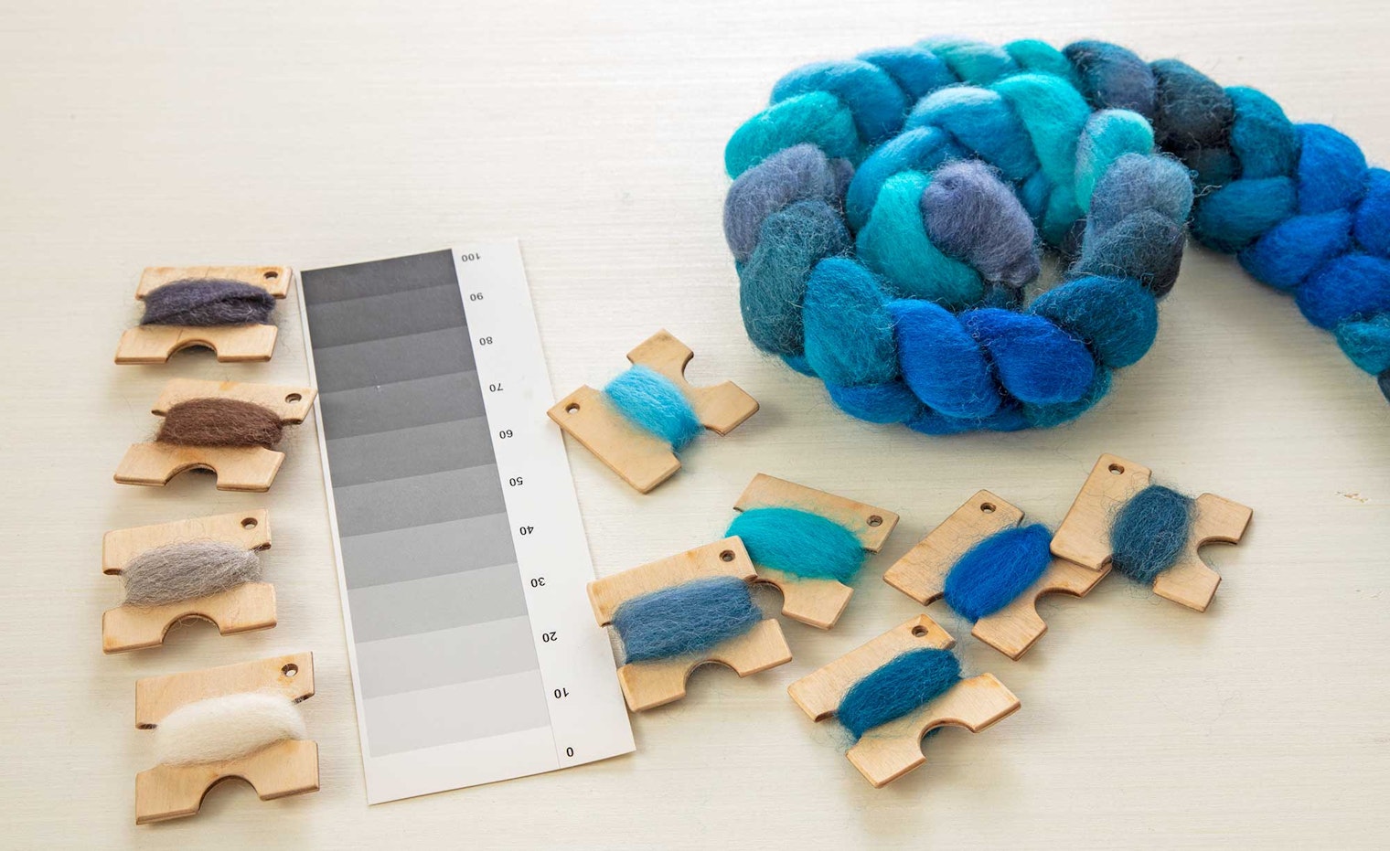 Mary Berry uses acid dyes to explore saturation and value, as well as the differences between the two. Photos by Matt Graves
