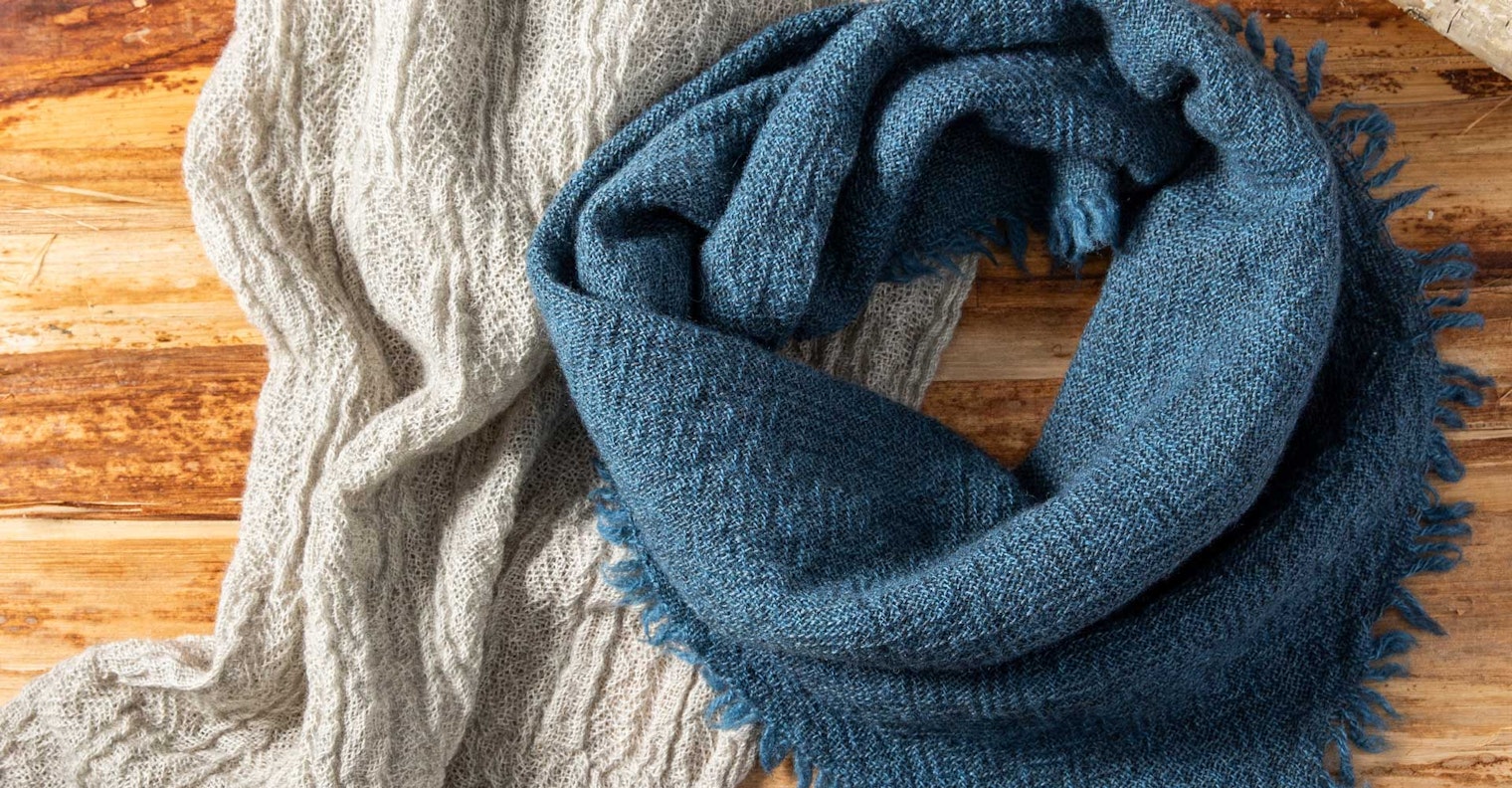 handwoven Finnish shawls