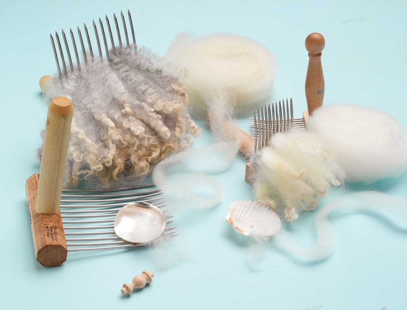 wool combs and wool locks