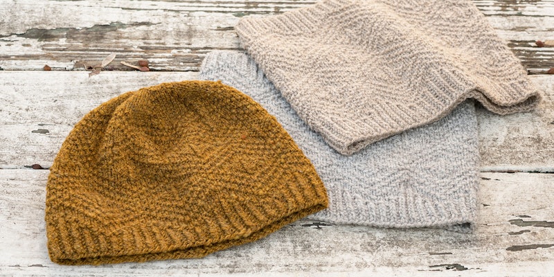 knitted hat and cowls