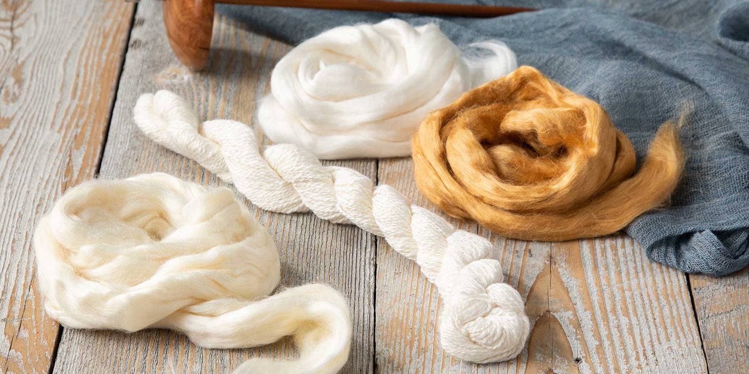 silk fibers for spinning