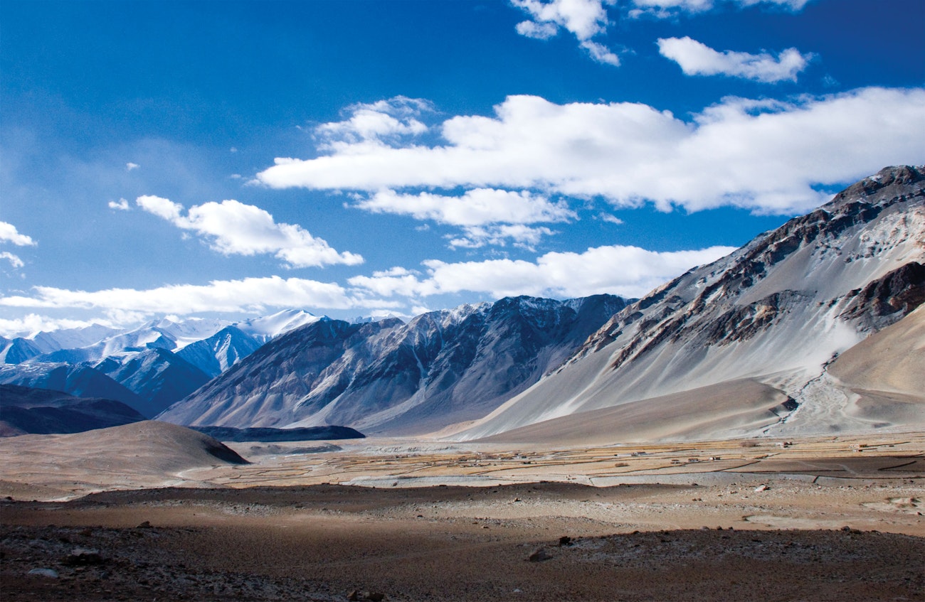 The breathtaking view from the Pangong Cashmere Craft Center. Photo by Linda Cortright