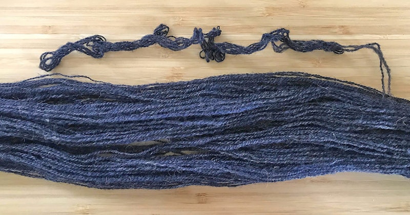 blue yarn