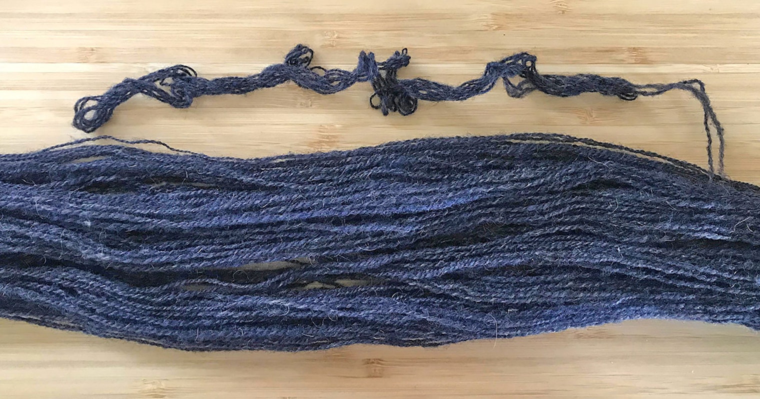 blue yarn