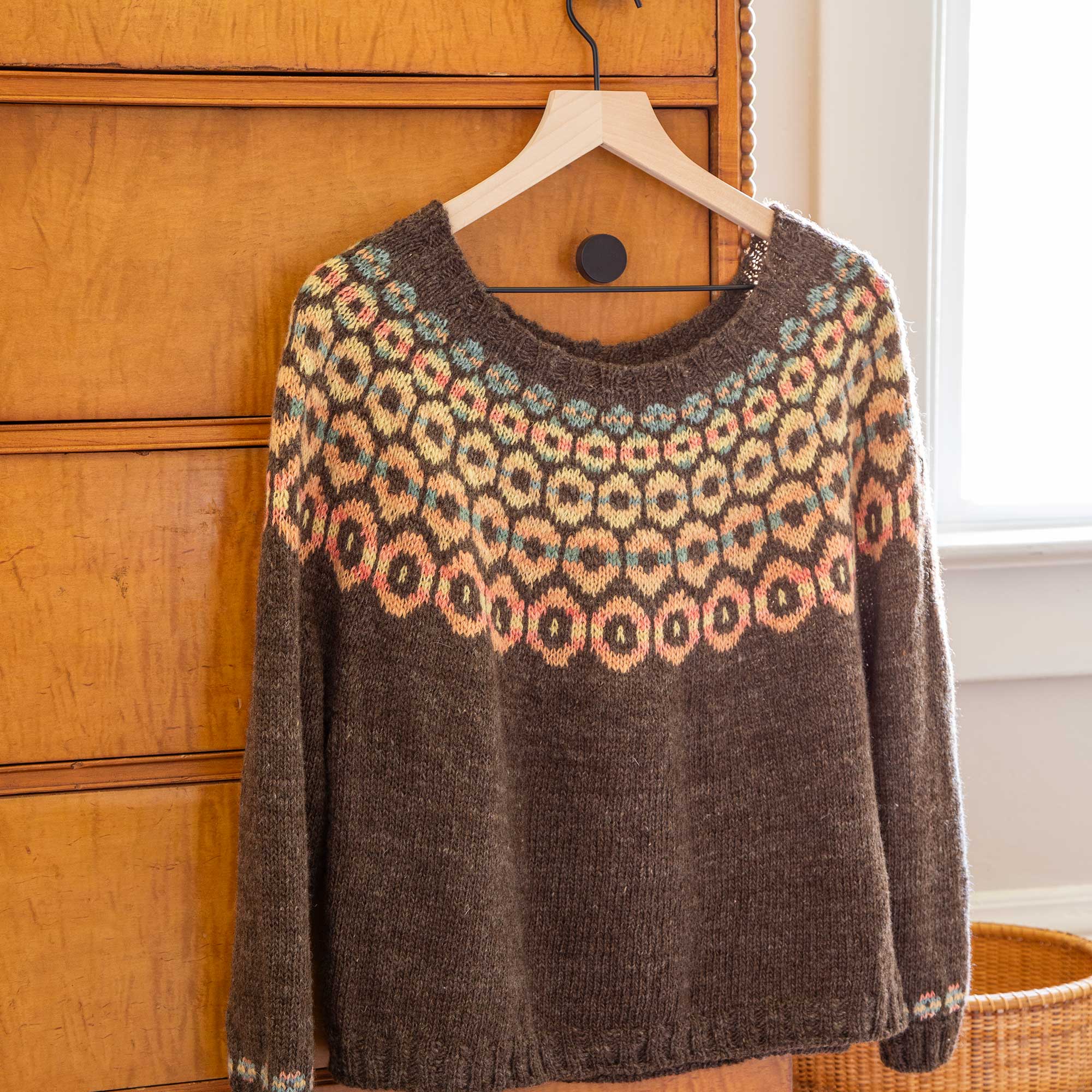 Millefiori Pullover | Pattern PDF + Coloring Page Image