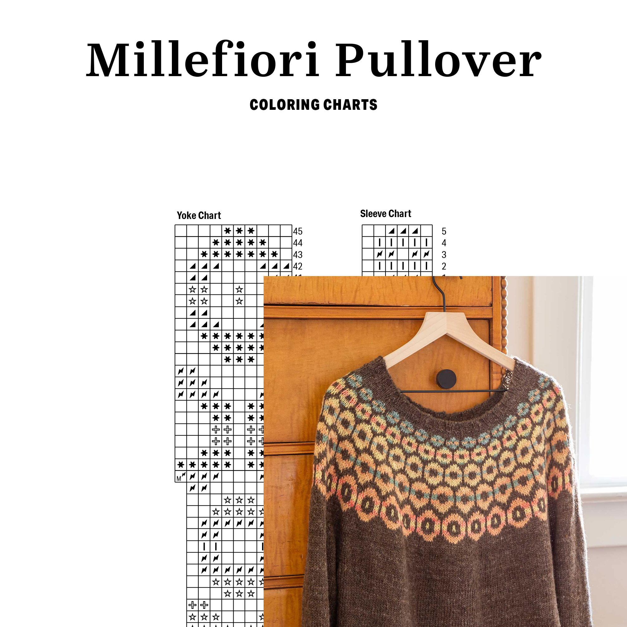 Millefiori Pullover - Coloring Page Only Image