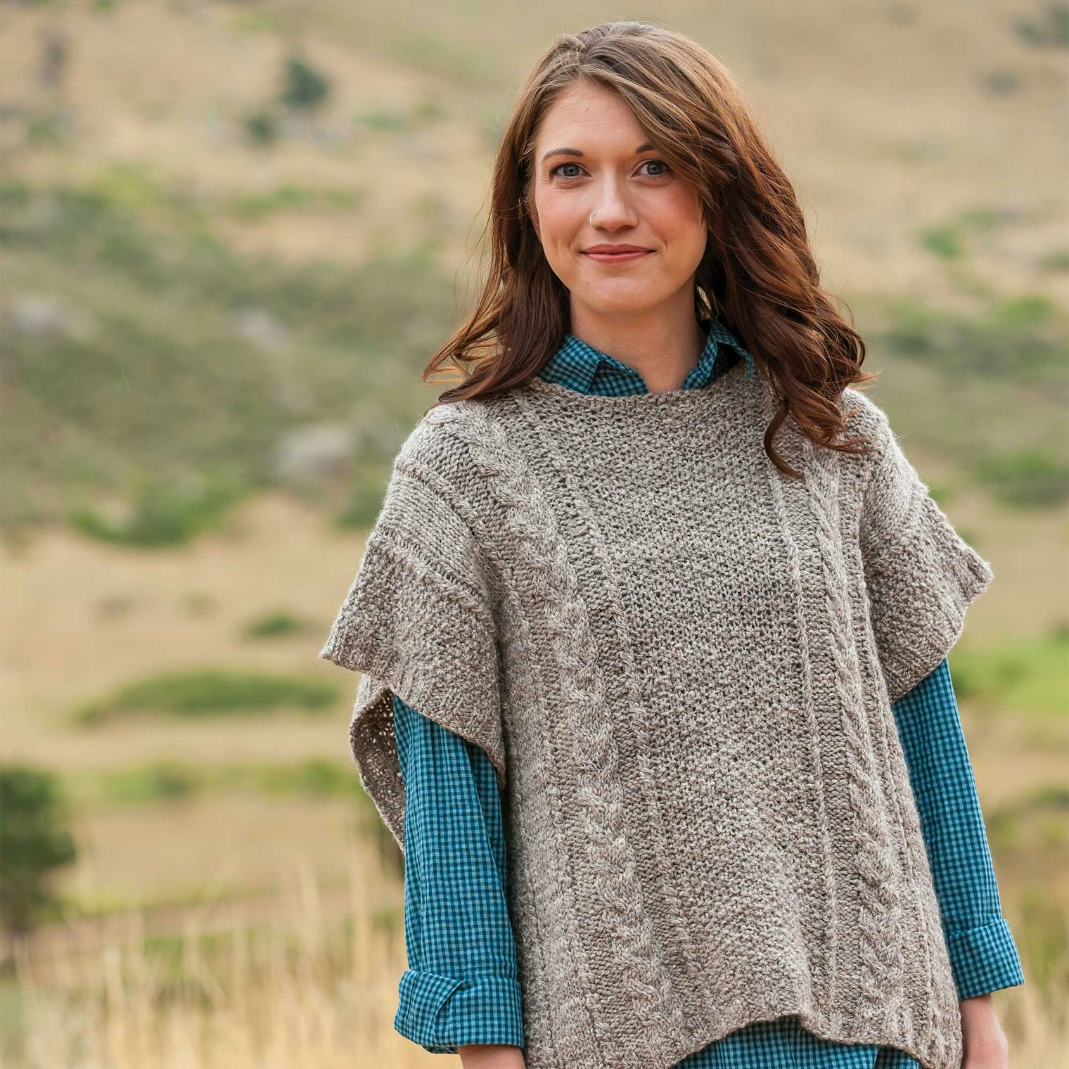 Melanie Smith's textured poncho is a cozy accessory for every day. Photo by Joe Coca