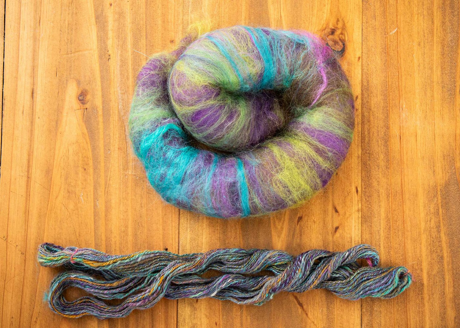 Less color blending yields a bolder result.