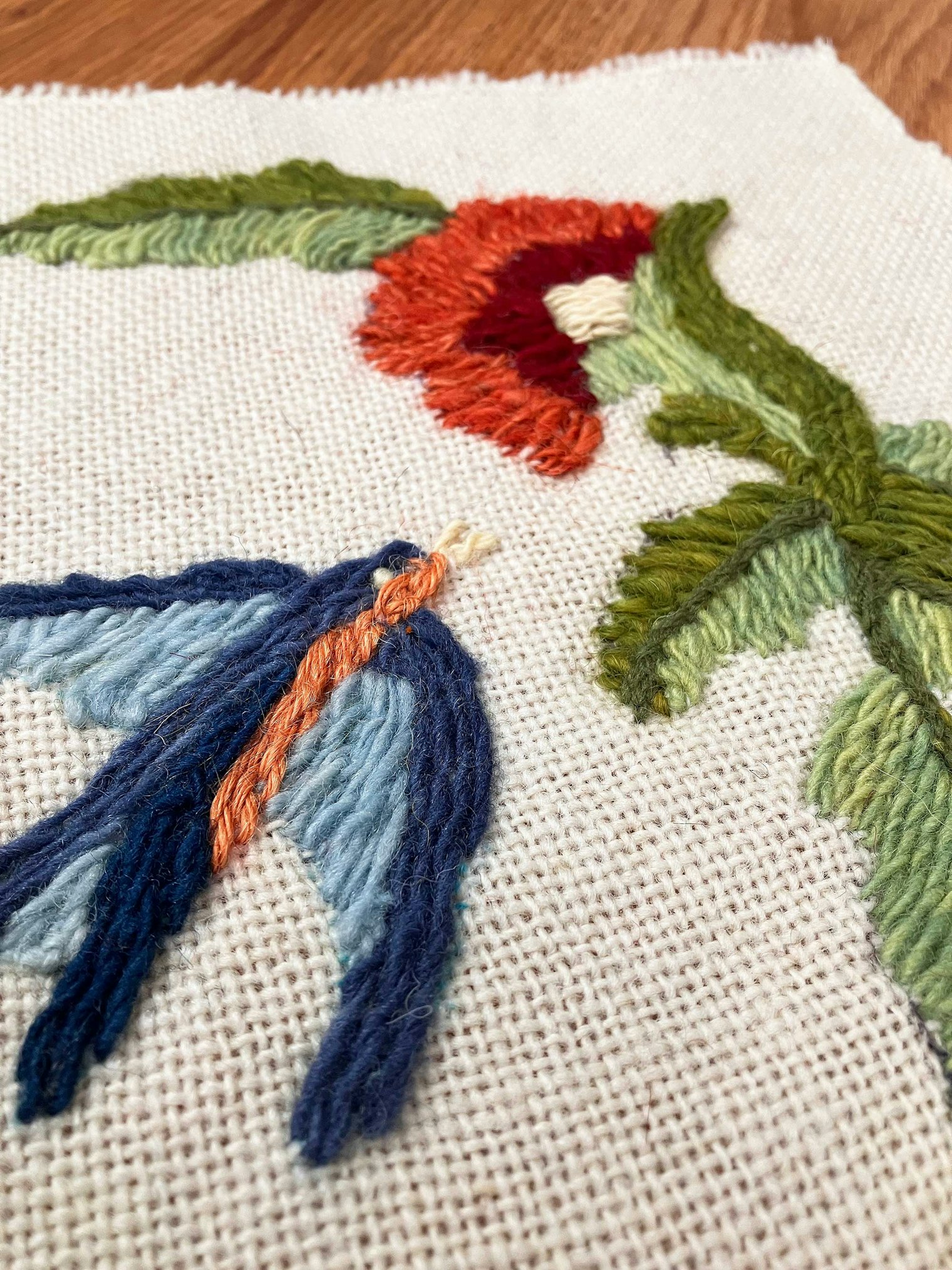Detail of Debbie’s sampler. Photo by Debbie Blair